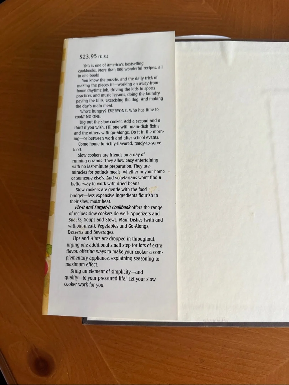Fix It and Forget It Cookbook